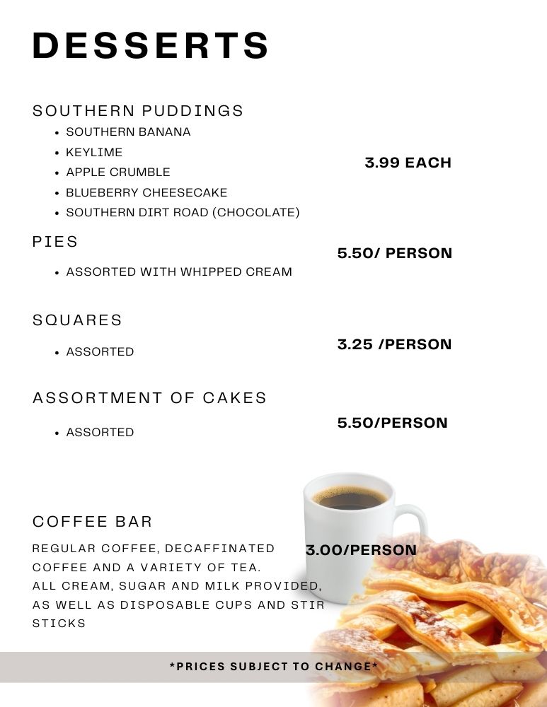 Catering menu page 13