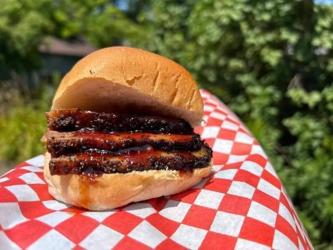 Smoked brisket sandwich